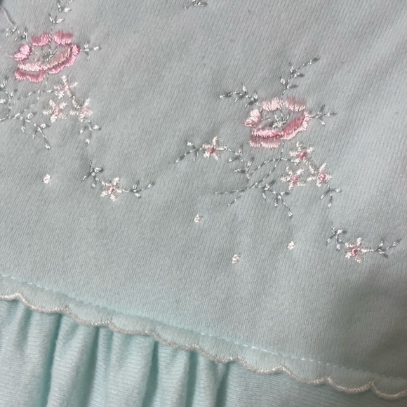 Katz 70’s Vintage Modest Embroidered Flannel Long Nightgown Medium Feminine - Picture 6 of 11